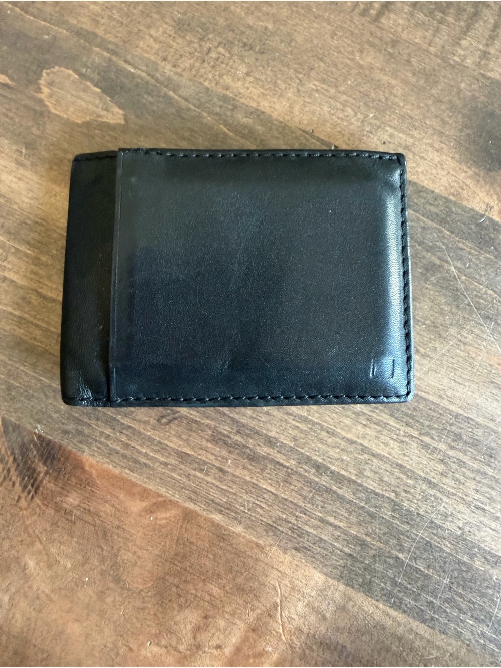LODIS Black Genuine Leather Bifold